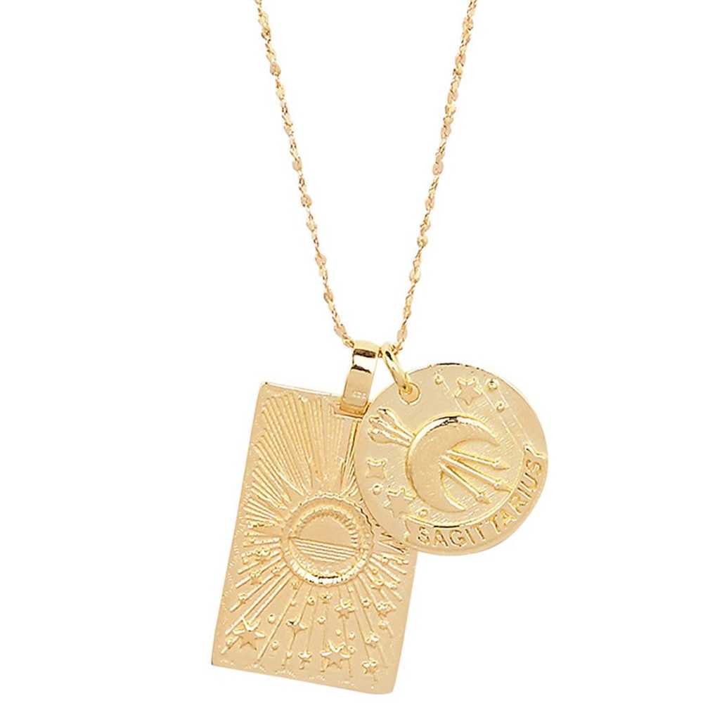 SPELL Zodiac SAGITTARIUS Necklace 22K Gold Pendant